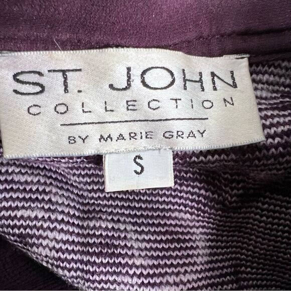 St. John Collection Purple Zip up Cardigan Sweater Size Small - Picture 12 of 14